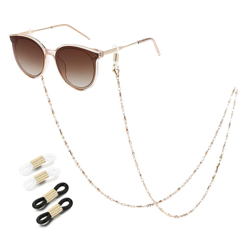 4668 Eyeglass Chain Rose Gold Necklace Glasses Strap Holder Reading Stylish